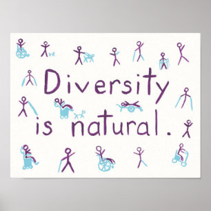 A "diversidade é" figura natural poster da vara