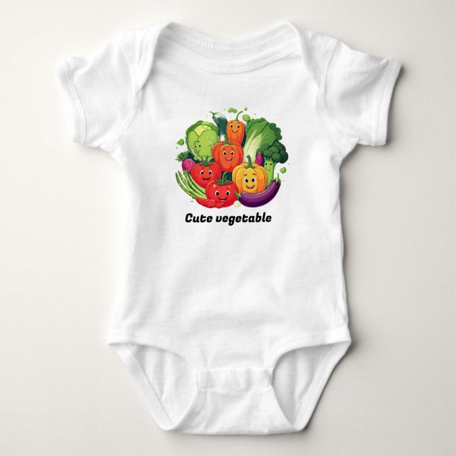 A doce camiseta design colorida do vegetal (Frente)
