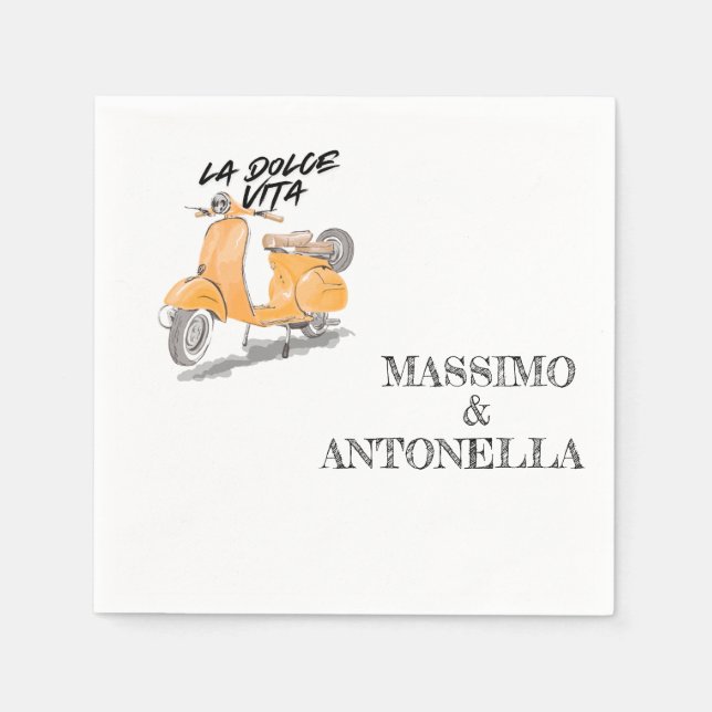 A DOCE VIDA Guardanapos (Frente)