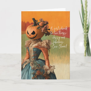 A Duquesa Pumpkinhead   Cartão Surreal de Hallowee