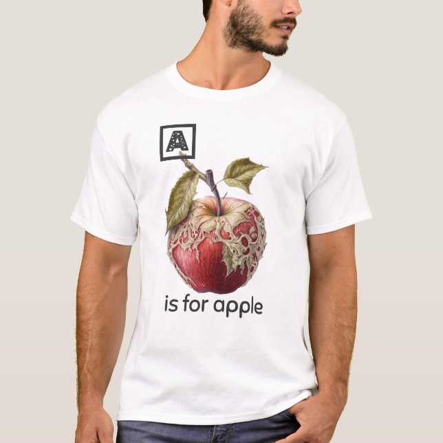 A é para a Camisa T da Apple (Frente)