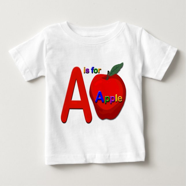 A é para a camiseta da Apple Criança (Frente)