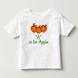 A é para Apple aprende soletrar o t-shirt da