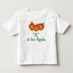 A é para Apple aprende soletrar o t-shirt da