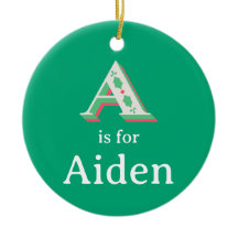 A é para o Enfeite de Natal Personalizado A Nome 