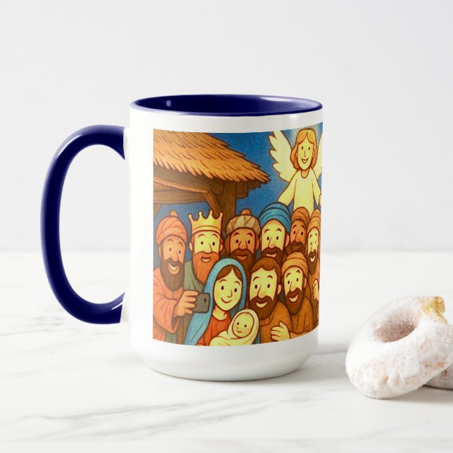 A Edição Limitada Caneca de Natal 15oz A Noite San (Com Donut)