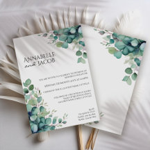 A Elegante Watercolor Deixa O Convite De Casamento