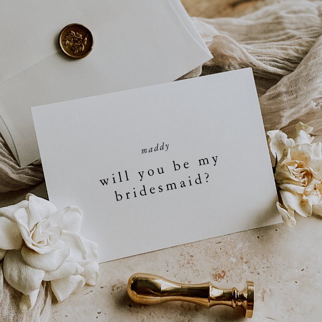 A EMELIA Vai Ser A Minha Proposta De Cartões Da Br (EMELIA Will You Be My Bridesmaid Proposal Cards)