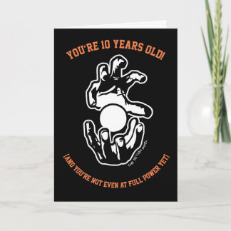 A energia no cartão de aniversário