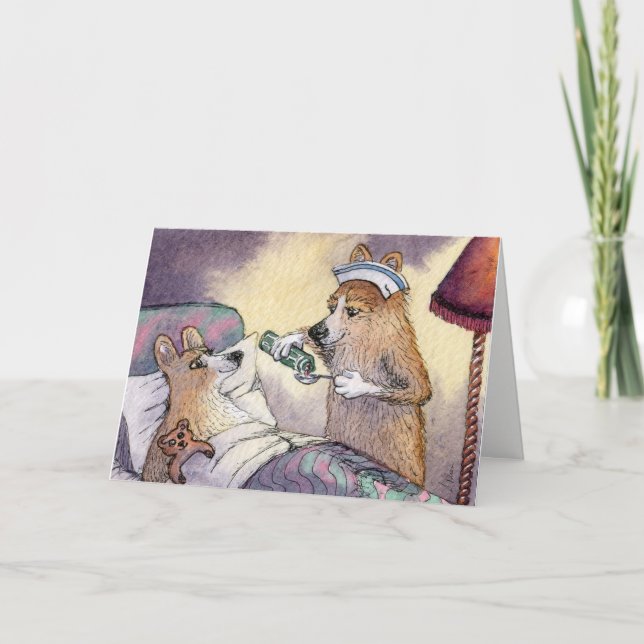 A enfermeira do cão do Corgi, obtem logo o cartão (Frente)