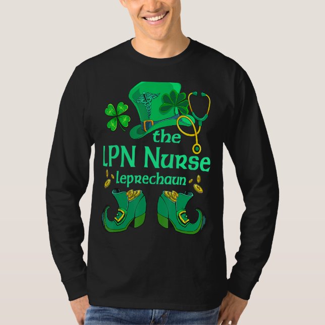 A Enfermeira Lpn Leprechaun Camisetas Sham (Frente)