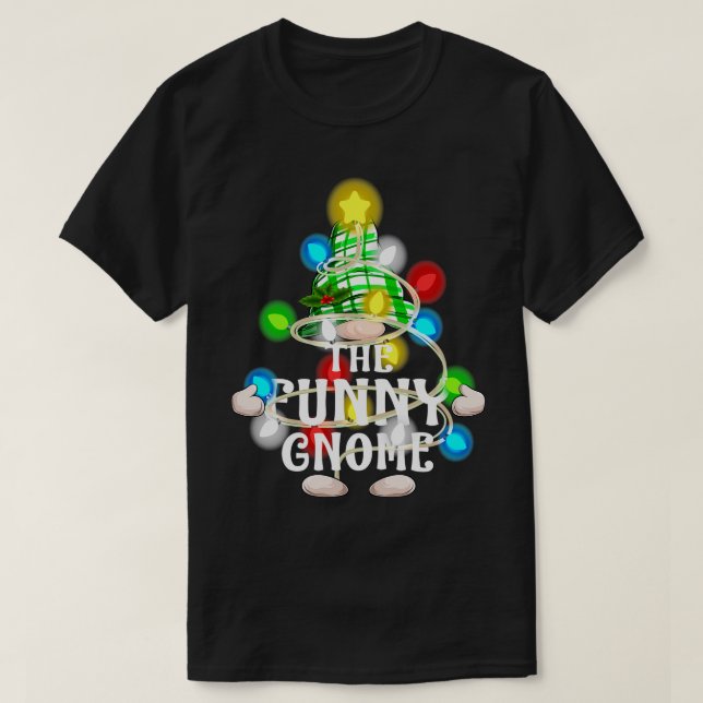 A Engraçada Camisa Da Família Gnomo (Frente do Design)