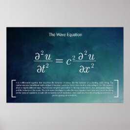 A Equação Wave - Poster de Matemática