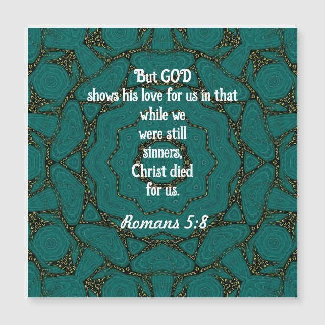 A Escritura de Amor de Deus Cita Romanos 5:8 (Frente)