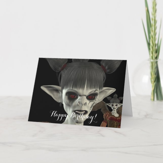 A escuridão vem cartão de aniversário bonito da (Frente)