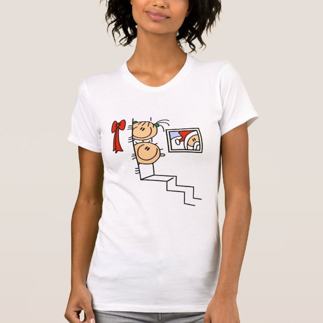 À espera de T-shirts e presentes de Papais noeis (Frente)