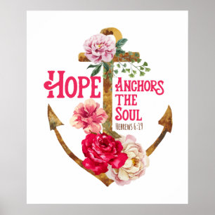A esperança ancora o impressão da arte da alma