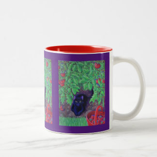 À espreita na caneca Tomates