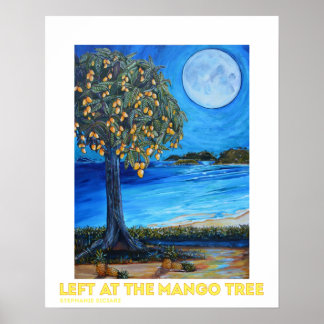 À Esquerda Na Poster Da Árvore De Mango