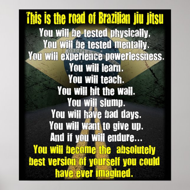 "A estrada do Jiu Jitsu" Poster (Frente)