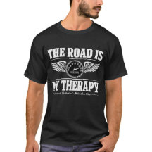 A Estrada É Minha Terapia Camiseta de Motoqueiro V