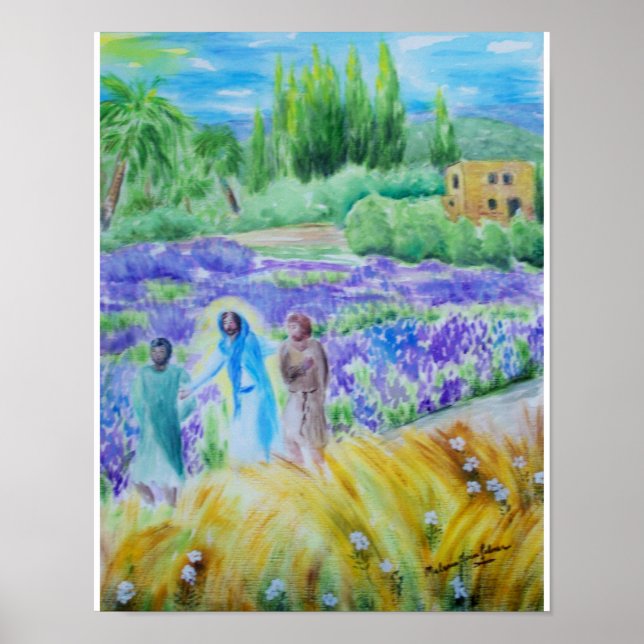 A estrada para a Poster acrílica de Emaús (Frente)