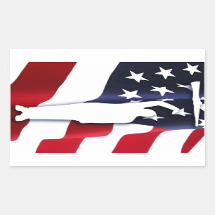 A etiqueta americana do perfurador do patriota