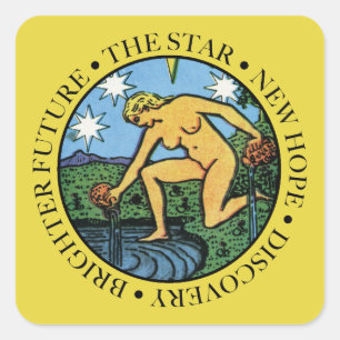A etiqueta da estrela com texto