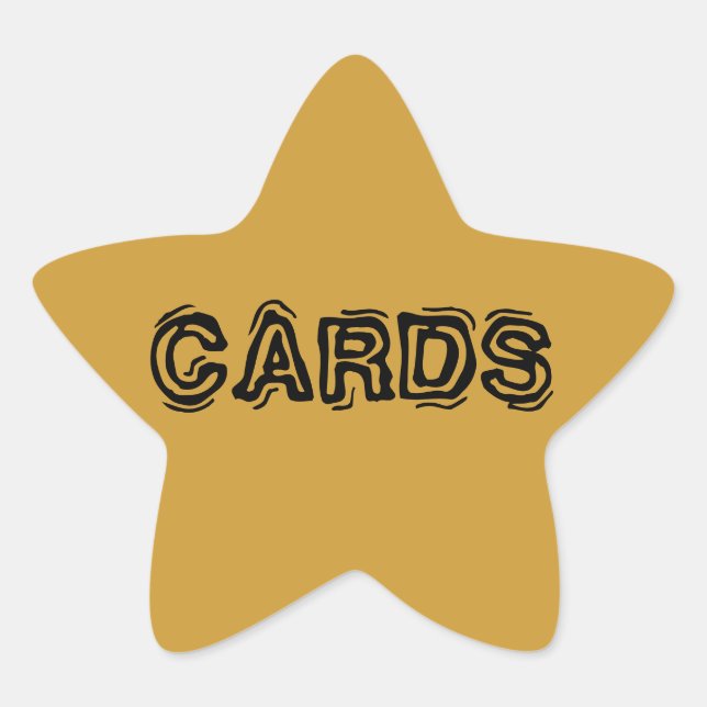 A etiqueta da estrela etiqueta cartões (Frente)