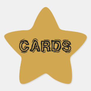 A etiqueta da estrela etiqueta cartões