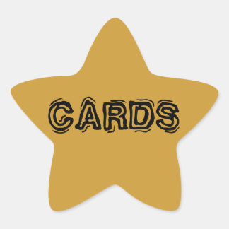 A etiqueta da estrela etiqueta cartões