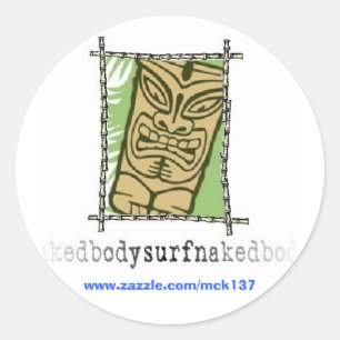 A etiqueta de Tiki do roupa de BSN Bodysurfing