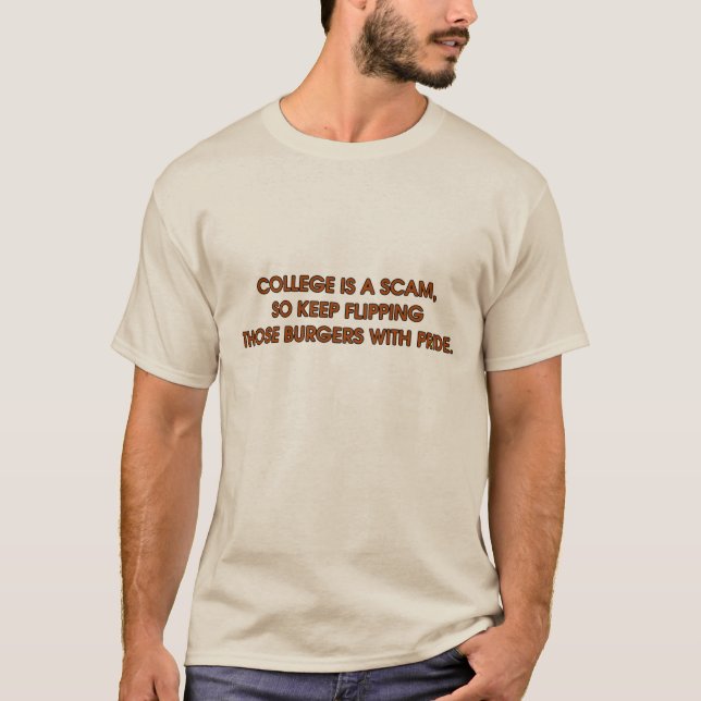 A faculdade é um t-shirt básico dos homens de (Frente)