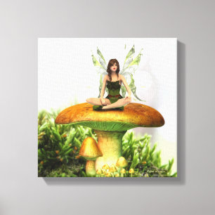 A fada do Toadstool 12"" canvas X12