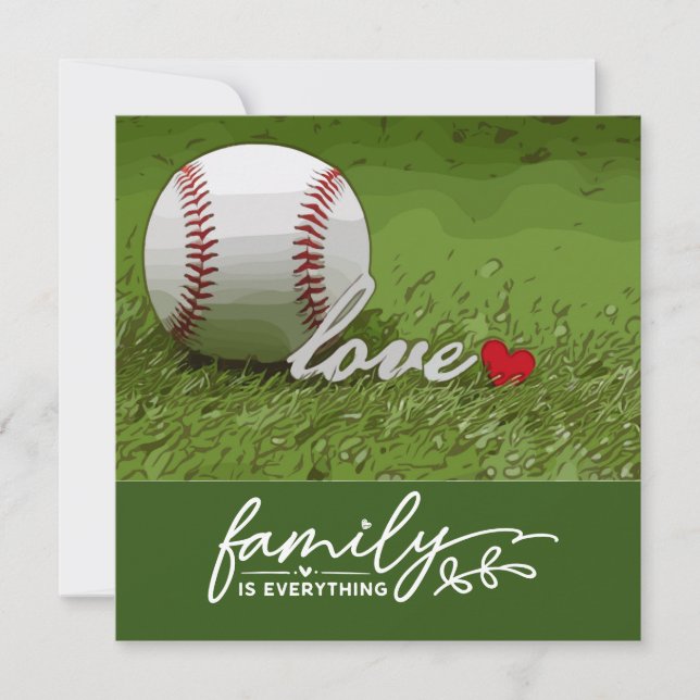 A Família Baseball é tudo com amor em verde (Frente)
