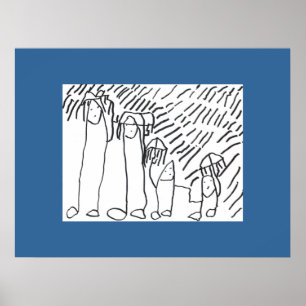 A família de Isaac no poster da chuva