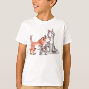 A família do lobo caçoa o t-shirt