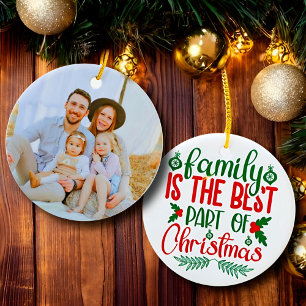 A família é a melhor parte do Enfeites de natal