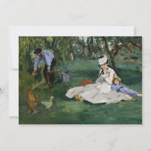 A família Monet em seu jardim   Édouard Manet