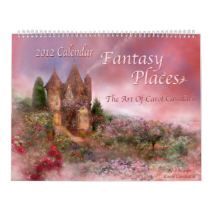 A fantasia coloca o calendário 2012 da arte