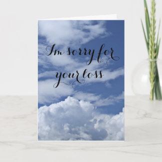 A fantasia ostenta o Cartão de condolências