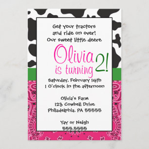 A Farmer Girl Inspirou Convite De Aniversário