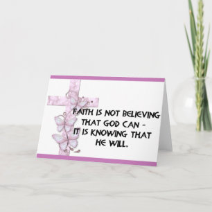 A fé não é acreditar... Cartão de Saudação Cristão