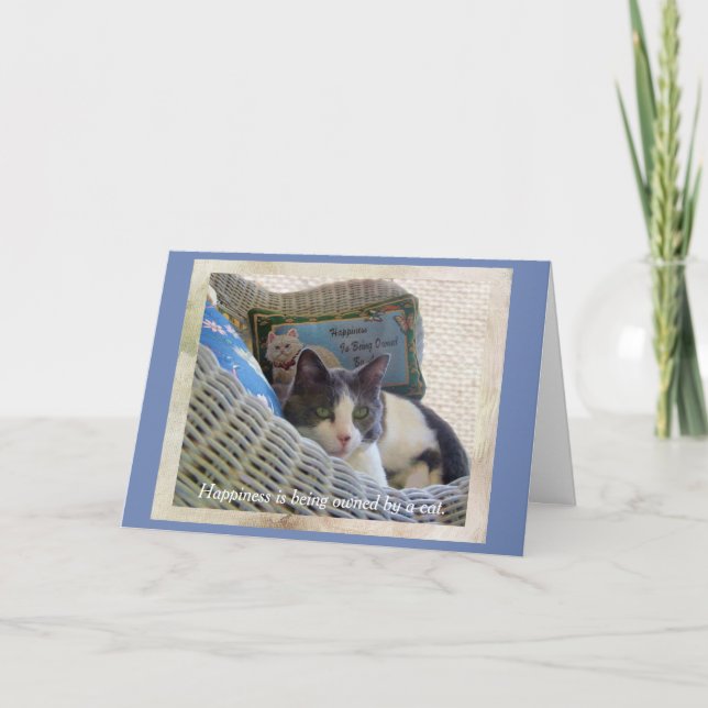 A felicidade é propriedade de um cartão de anivers (Frente)