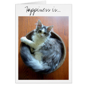 A felicidade é um cheio da bacia do cartão do