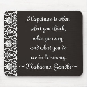 A felicidade Gandhi cita Mousepad