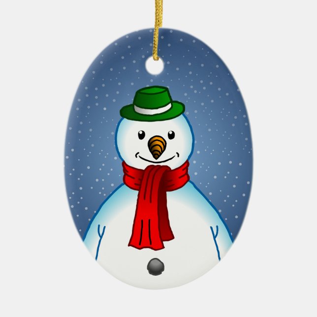 A Feliz Snowman num Enfeites de natal (Frente)