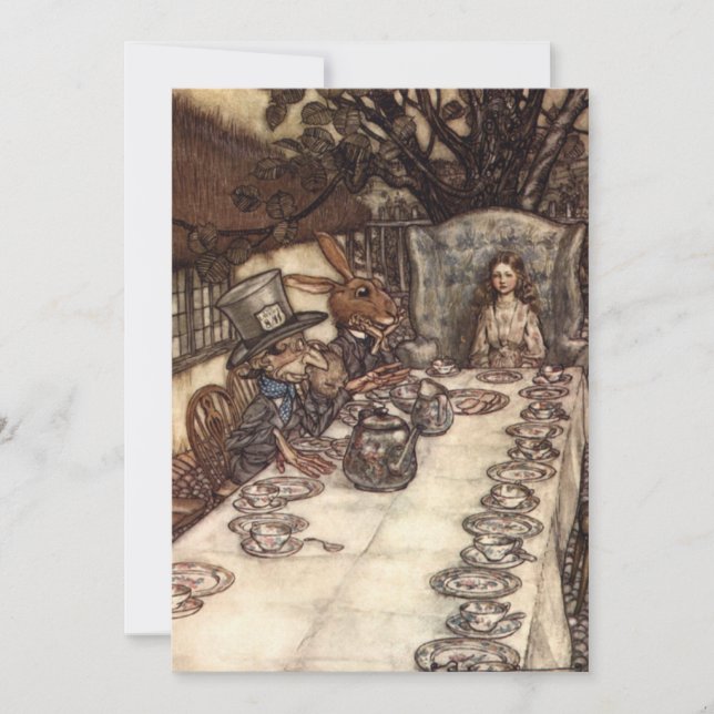 A Festa do Tea Mad Hatter de Arthur Rackham (Frente)