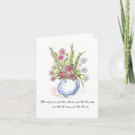 A flor apenas gosta do cartão do vento