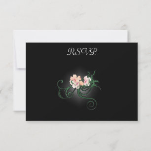A flor cor-de-rosa floresce RSVP